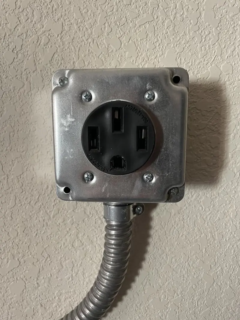 NEMA 14-50 outlet installed for Electrical Panel Upgrade in Chilton